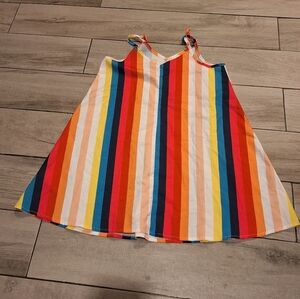 🍕Shein Striped Rainbow Loose Fit Dress🐯🐠🍬🍿
